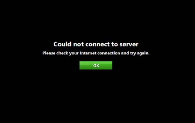 Error Connecting To Server. Please Try Again.