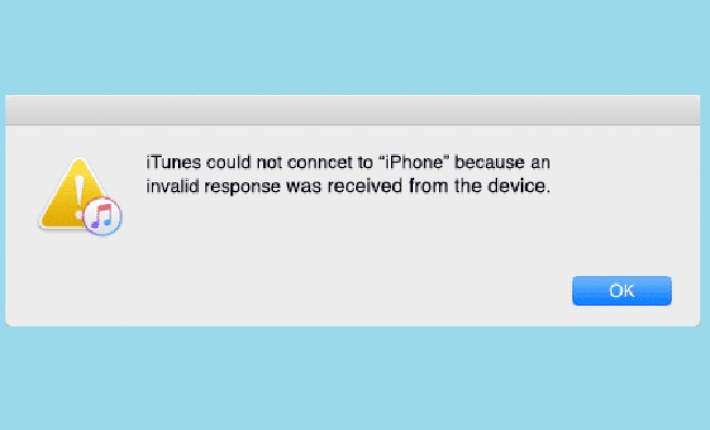 iTunes Could Not Connect To the iPhone Because an Invalid